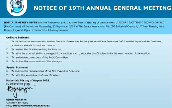 Notice of AGM and Proxy Form